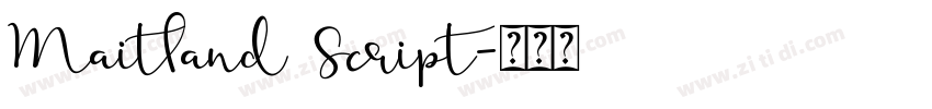 Maitland Script字体转换